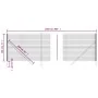 Cerca de alambre de acero galvanizado gris antracita 1,8x25 m de vidaXL, Paneles de vallas - Ref: Foro24-154221, Precio: 214,...