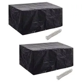Gartenmöbelbezug 2-teiliges Set Rattan 6 Personen 10 Ösen von vidaXL, Abdeckungen für Gartenmöbel - Ref: Foro24-279123, Preis...