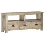 Mueble de TV de madera maciza de mango 110x30x50 cm de vidaXL, Muebles TV - Ref: Foro24-286384, Precio: 255,65 €, Descuento: %