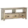 Mueble de TV de madera maciza de mango 110x30x50 cm de vidaXL, Muebles TV - Ref: Foro24-286384, Precio: 255,65 €, Descuento: %