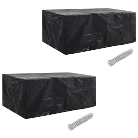 Gartenmöbelbezug 2-teiliges Set Rattan für 8 Personen 10 Ösen von vidaXL, Abdeckungen für Gartenmöbel - Ref: Foro24-279121, P...