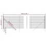 Anthracite gray galvanized steel wire fence 2.2x25 m by vidaXL, fence panels - Ref: Foro24-154223, Price: 264,23 €, Discount: %