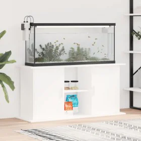 Aquarium stand in white engineered wood 121x41x58 cm by vidaXL, Aquarium supports - Ref: Foro24-833615, Price: 119,29 €, Disc...