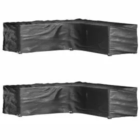 Garden furniture covers L-shaped 2 units 16 eyelets 250x250x70 cm by vidaXL, Garden furniture covers - Ref: Foro24-3155372, P...