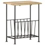 Solid mango wood and steel magazine rack 40x30x50 cm by vidaXL, Magazine racks - Ref: Foro24-286465, Price: 98,34 €, Discount: %