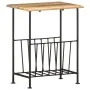 Solid mango wood and steel magazine rack 40x30x50 cm by vidaXL, Magazine racks - Ref: Foro24-286465, Price: 98,34 €, Discount: %