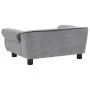 Gray plush dog sofa 72x45x30 cm by vidaXL, Beds for dogs - Ref: Foro24-170951, Price: 88,73 €, Discount: %