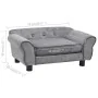 Gray plush dog sofa 72x45x30 cm by vidaXL, Beds for dogs - Ref: Foro24-170951, Price: 88,73 €, Discount: %