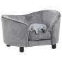 Sofá para perros felpa gris 69x49x40 cm de vidaXL, Camas para perros - Ref: Foro24-170941, Precio: 108,43 €, Descuento: %