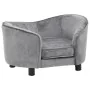 Sofá para perros felpa gris 69x49x40 cm de vidaXL, Camas para perros - Ref: Foro24-170941, Precio: 108,43 €, Descuento: %