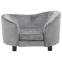 Sofá para perros felpa gris 69x49x40 cm de vidaXL, Camas para perros - Ref: Foro24-170941, Precio: 108,43 €, Descuento: %