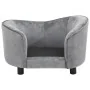 Sofá para perros felpa gris 69x49x40 cm de vidaXL, Camas para perros - Ref: Foro24-170941, Precio: 108,43 €, Descuento: %