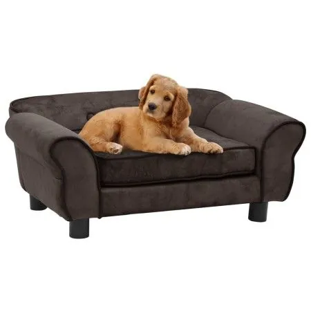 Plush brown dog sofa 72x45x30 cm by vidaXL, Beds for dogs - Ref: Foro24-170952, Price: 95,60 €, Discount: %