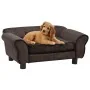 Plush brown dog sofa 72x45x30 cm by vidaXL, Beds for dogs - Ref: Foro24-170952, Price: 95,60 €, Discount: %