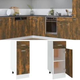 Küchenunterschrank aus geräuchertem Eichenholzwerkstoff von vidaXL, Küchenschränke - Ref: Foro24-815567, Preis: 55,20 €, Raba...