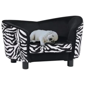 Schwarzes Plüsch-Hundesofa 68x38x38 cm von vidaXL, Betten für Hunde - Ref: Foro24-170962, Preis: 92,38 €, Rabatt: %