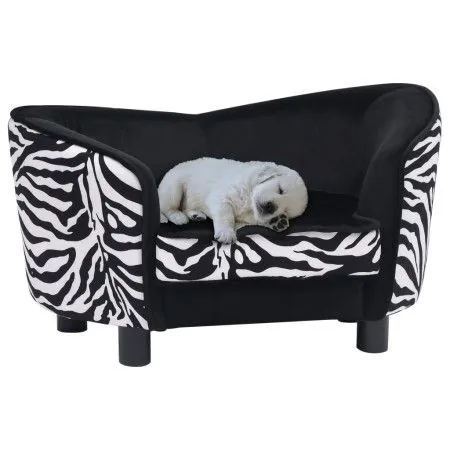 Schwarzes Plüsch-Hundesofa 68x38x38 cm von vidaXL, Betten für Hunde - Ref: Foro24-170962, Preis: 92,38 €, Rabatt: %