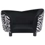 Black plush dog sofa 68x38x38 cm by vidaXL, Beds for dogs - Ref: Foro24-170962, Price: 92,38 €, Discount: %