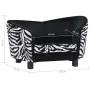 Black plush dog sofa 68x38x38 cm by vidaXL, Beds for dogs - Ref: Foro24-170962, Price: 92,38 €, Discount: %