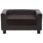 Hundesofa aus Plüsch und Kunstleder in Braun 60x43x30 cm von vidaXL, Betten für Hunde - Ref: Foro24-170961, Preis: 73,18 €, R...