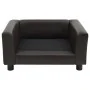 Hundesofa aus Plüsch und Kunstleder in Braun 60x43x30 cm von vidaXL, Betten für Hunde - Ref: Foro24-170961, Preis: 73,18 €, R...