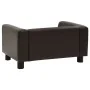 Hundesofa aus Plüsch und Kunstleder in Braun 60x43x30 cm von vidaXL, Betten für Hunde - Ref: Foro24-170961, Preis: 73,18 €, R...