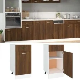 Unterschrank für Küche aus braunem Ingenieurholz 40x46x81,5 cm von vidaXL, Küchenschränke - Ref: Foro24-815572, Preis: 53,45 ...