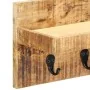 Wall coat rack solid untreated mango wood 60x15x20 cm by vidaXL, Hat and coat racks - Ref: Foro24-286469, Price: 42,29 €, Dis...