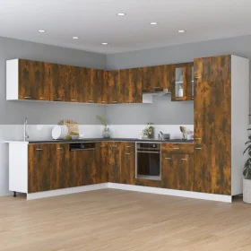 Armario bajo de cocina madera ingeniería roble ahumado de vidaXL, Armarios de cocina - Ref: Foro24-815576, Precio: 81,12 €, D...