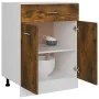 Smoked oak engineered wood kitchen base cabinet by vidaXL, Kitchen cabinets - Ref: Foro24-815576, Price: 81,02 €, Discount: %