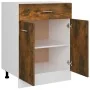 Smoked oak engineered wood kitchen base cabinet by vidaXL, Kitchen cabinets - Ref: Foro24-815576, Price: 81,02 €, Discount: %