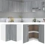 Corner hanging wardrobe in gray Sonoma engineered wood by vidaXL, Kitchen cabinets - Ref: Foro24-815598, Price: 79,12 €, Disc...