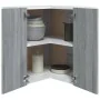 Corner hanging wardrobe in gray Sonoma engineered wood by vidaXL, Kitchen cabinets - Ref: Foro24-815598, Price: 79,12 €, Disc...
