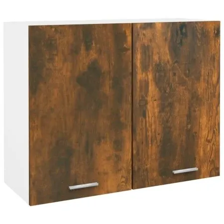 Engineered wood hanging cabinet smoked oak 80x31x60 cm by vidaXL, Kitchen cabinets - Ref: Foro24-815588, Price: 66,49 €, Disc...