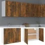 Engineered wood hanging cabinet smoked oak 80x31x60 cm by vidaXL, Kitchen cabinets - Ref: Foro24-815588, Price: 66,49 €, Disc...