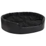 Cama para perros felpa y cuero sintético negro 99x89x21 cm de vidaXL, Camas para perros - Ref: Foro24-171264, Precio: 94,22 €...