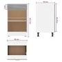 Niedriger Küchenschrank aus Holzwerkstoff Sonomagrau 50x46x81,5 cm von vidaXL, Küchenschränke - Ref: Foro24-815574, Preis: 73...