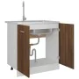 Armario bajo fregadero madera ingeniería marrón 80x46x81,5 cm de vidaXL, Armarios de cocina - Ref: Foro24-815566, Precio: 67,...