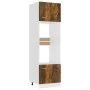 Mikrowellenschrank aus geräuchertem Eichenfurnier 60x57x207 cm von vidaXL, Küchenschränke - Ref: Foro24-815603, Preis: 170,40...
