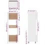 Armario de microondas contrachapada roble ahumado 60x57x207 cm de vidaXL, Armarios de cocina - Ref: Foro24-815603, Precio: 17...