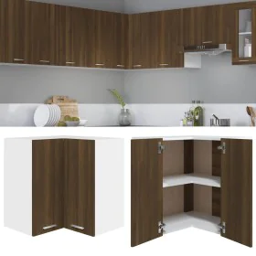 Oak Brown Engineered Wood Corner Hanging Cabinet by vidaXL, Kitchen cabinets - Ref: Foro24-815599, Price: 66,16 €, Discount: %