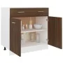 Unterschrank aus braunem Eichensperrholz, 80 x 46 x 81,5 cm von vidaXL, Küchenschränke - Ref: Foro24-815581, Preis: 103,70 €,...