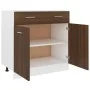 Unterschrank aus braunem Eichensperrholz, 80 x 46 x 81,5 cm von vidaXL, Küchenschränke - Ref: Foro24-815581, Preis: 103,70 €,...