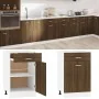 Niedriger Küchenschrank aus braunem Eichenholzwerkstoff von vidaXL, Küchenschränke - Ref: Foro24-815575, Preis: 58,91 €, Raba...
