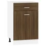 Niedriger Küchenschrank aus braunem Eichenholzwerkstoff von vidaXL, Küchenschränke - Ref: Foro24-815575, Preis: 58,91 €, Raba...