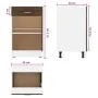 Low oak brown engineered wood kitchen cabinet by vidaXL, Kitchen cabinets - Ref: Foro24-815575, Price: 58,81 €, Discount: %