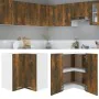Eck-Hängeschrank aus Holzwerkstoff, geräucherte Eiche von vidaXL, Küchenschränke - Ref: Foro24-815597, Preis: 64,75 €, Rabatt: %