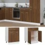 Low oak brown engineered wood kitchen cabinet by vidaXL, Kitchen cabinets - Ref: Foro24-815578, Price: 79,03 €, Discount: %