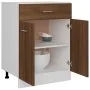 Low oak brown engineered wood kitchen cabinet by vidaXL, Kitchen cabinets - Ref: Foro24-815578, Price: 79,03 €, Discount: %