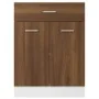 Low oak brown engineered wood kitchen cabinet by vidaXL, Kitchen cabinets - Ref: Foro24-815578, Price: 79,03 €, Discount: %